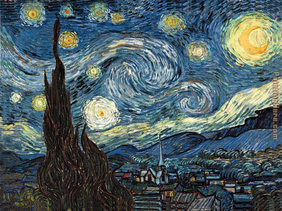 Vincent van Gogh The Starry Night 2 painting anysize 50% off - The 